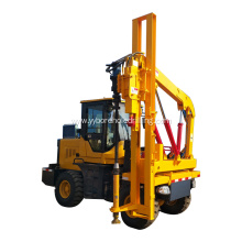Hydraulic piling machine hammer guardrail pile driver